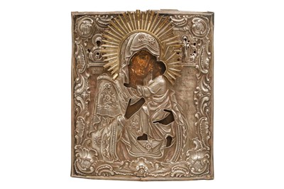 Lot 602 - A LATE 19TH CENTURY RUSSIAN ICON