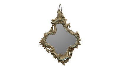 Lot 468 - A CONTINENTAL CARVED ROCOCO MIRROR