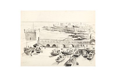 Lot 255 - E. HALEY (BRITISH, LATE 19TH CENTURY) SKETCH OF A HARBOUR