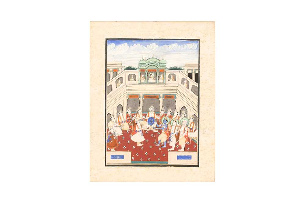 Lot 480 - RAMA LIFTING AND STRINGING LORD SHIVA'S BOW AT KING JANAKA'S COURT