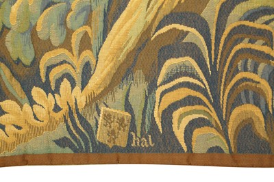Lot 466 - A LOUIS XV STYLE 'VERDURE ET COLVERTS' TAPESTRY PANEL