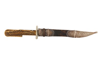 Lot 320 - A BONE-HILTED FOLDING STEEL KNIFE BY JOSEPH RODGERS & SONS