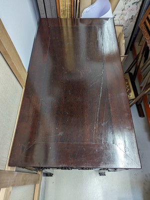 Lot 348 - A CHINESE HARDWOOD TABLE