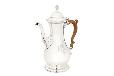 Lot 428 - A George III sterling silver coffee pot, London 1769, maker’s mark obscured