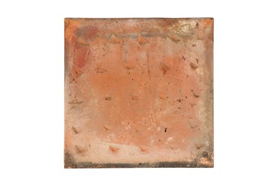 Lot 437 - A MULTAN POTTERY TILE WITH A PAIR OF COCKATOOS