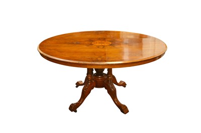 Lot 426 - A VICTORIAN OVAL TOPPED INALID TABLE