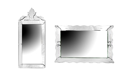 Lot 491 - TWO CONTEMPORARY VENETIAN STYLE WALL MIRRORS