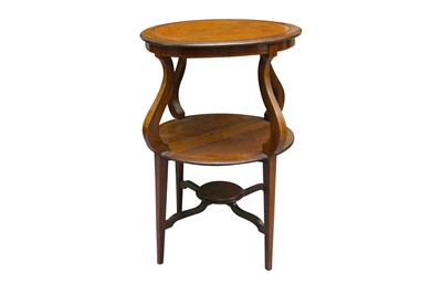 Lot 399 - A 19TH CENTURY ROSEWOOD TWO TIER SIDE TABLE