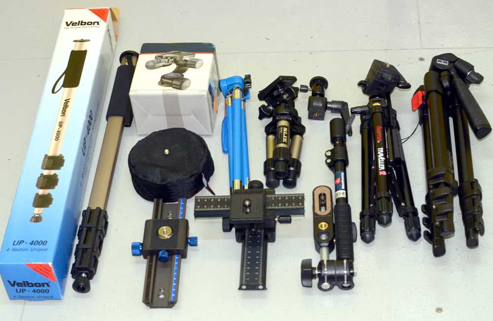 Lot 473 - Manfrotto Tripods & Accessories.