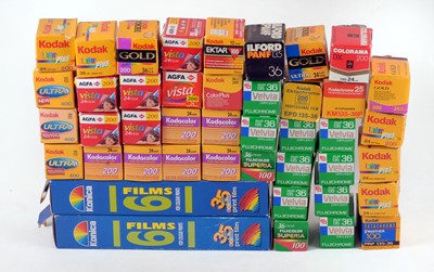 Lot 43 - Over 50 Outdated 35mm Films. Mostly 24 & 36...