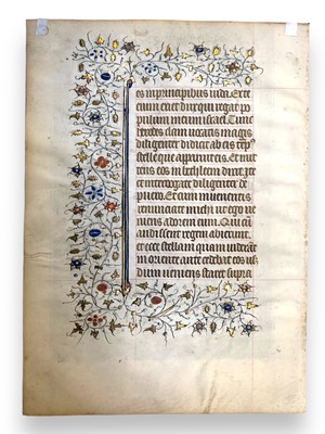 Lot 38 - Illuminated Vellum Manuscript Leaf.