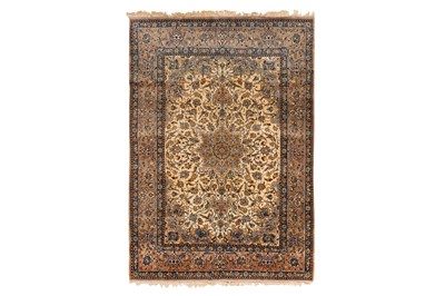 Lot 90 - AN EXTREMELY FINE PART SILK ISFAHAN RUG, CENTRAL PERSIA