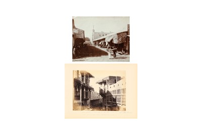 Lot 645 - TWO STREET VIEWS, EGYPT, BEDFORD (1862) AND REISER (1880s)