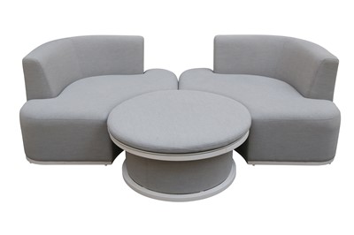 Lot 390 - MAZE LOUNGE OUTDOOR FURNITURE; A CONTEMPORARY SNUG DAYBED SECTIONAL GARDEN SUITE