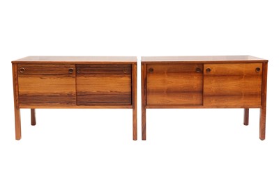 Lot 160 - UNKNOWN (DANISH); A PAIR OF LOW CABINETS