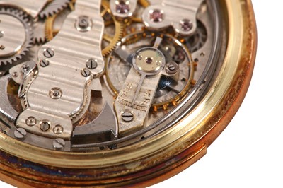 Lot 167 - AN EARLY 20TH CENTURY SWISS 14K GOLD MINUTE REPEATER POCKET WATCH