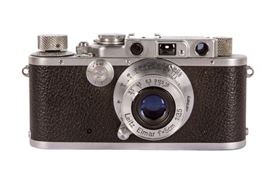 Lot 384 - A Leica III Upgraded to IIIf Black Dial Rangefinder Camera