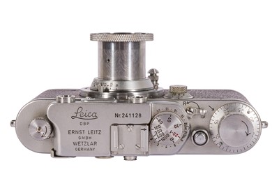 Lot 384 - A Leica III Upgraded to IIIf Black Dial Rangefinder Camera