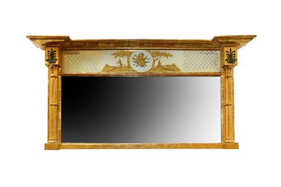 Lot 475 - A FINE 19TH CENTURY OVERMANTLE MIRROR