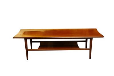 Lot 166 - UNKNOWN (DENMARK); A TEAK SHIP TWO-TIERED COFFEE TABLE