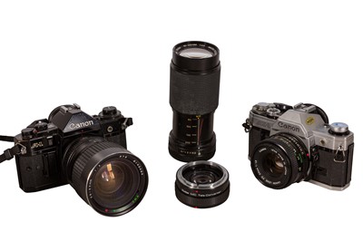 Lot 188 - A Two Camera Canon SLR Outfit