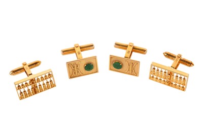 Lot 11 - TWO PAIRS OF CUFFLINKS