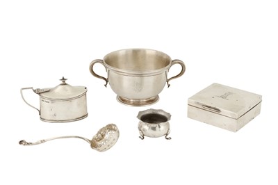 Lot 245 - A MIXED GROUP OF STERLING SILVER HOLLOWARE
