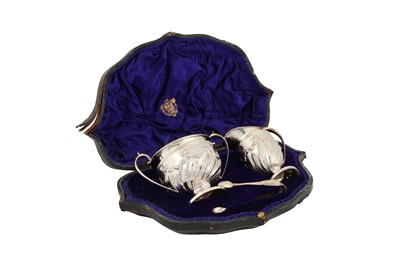 Lot 222 - A cased Victorian strawberry set, London 1892 by John Aldwinckle and Thomas Slater