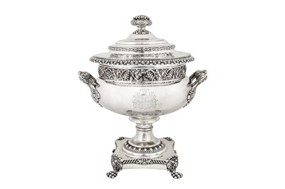 Lot 391 - A George IV Scottish sterling silver wine cooler, Edinburgh circa 1825 by James McKay, later marked for Edinburgh 2007