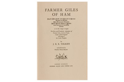 Lot 150 - Tolkien. Farmer GIles of Ham. 1st. ed. with Als from Pauline Baynes.