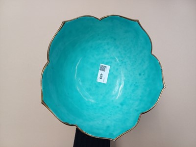 Lot 459 - A CHINESE BLUE-GROUND 'PETAL' BOWL, A BLUE AND WHITE VASE AND A JAR