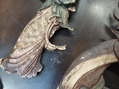 Lot 205 - λ A RARE CHINESE BONE AND IVORY-INLAID HONGMU AND ZITAN 'XIWANGMU' PANEL