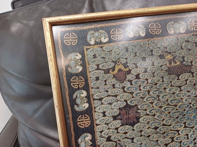 Lot 218 - TWO CHINESE SILK EMBROIDERED RANK BADGES, BUZI