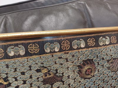 Lot 218 - TWO CHINESE SILK EMBROIDERED RANK BADGES, BUZI