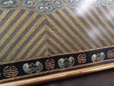 Lot 218 - TWO CHINESE SILK EMBROIDERED RANK BADGES, BUZI