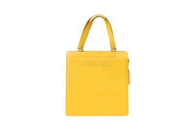 Lot 7 - Chanel Mustard Logo Pocket Tote Bag