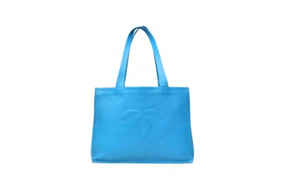 Lot 87 - Chanel Turquoise CC Shoulder Tote