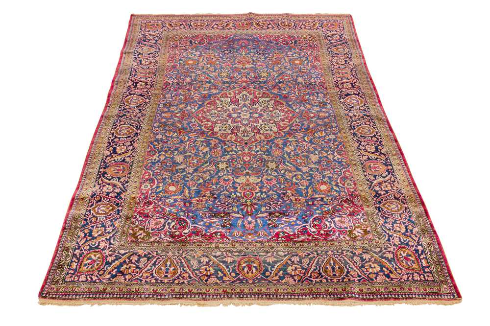 Lot 15 A Very Fine Silk Kashan Rug Central Persia