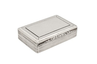 Lot 67 - A Victorian sterling silver snuff box, Birmingham 1841 by Nathanial Mills