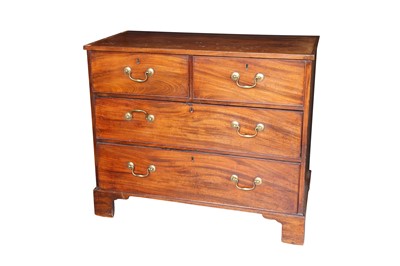 Lot 64 - A GEORGE III MAHOGANY CHEST OF DRAWERS