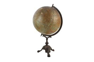 Lot 280 - A LATE 19TH C. CAST IRON GLOBE STAND