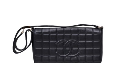 Lot 200 - Chanel Navy CC Chocolate Bar Flap Bag