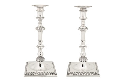 Lot 307 - A pair of Elizabeth II sterling silver candlesticks, London 1966 by Spink and Son