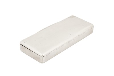 Lot 16 - A mid-20th century Norwegian sterling silver cigarette box, import marks for London 1968 by Edward Barnard