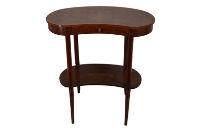 Lot 390 - A TWO TIERED KIDNEY-SHAPED SIDE TABLE
