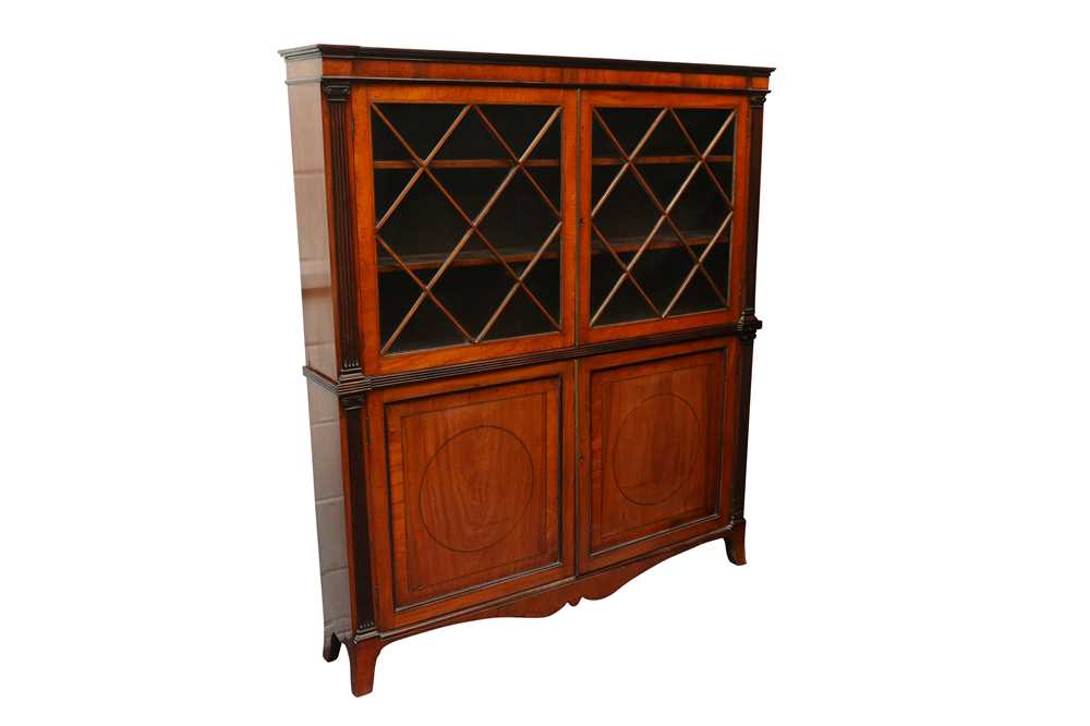 Lot 502 - A 19TH CENTURY MAHOGANY DISPLAY CABINET