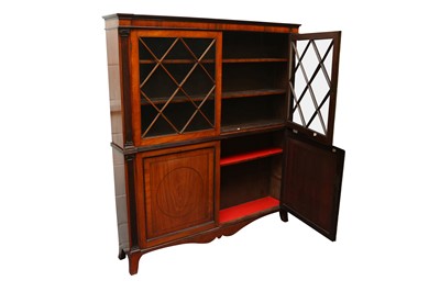 Lot 502 - A 19TH CENTURY MAHOGANY DISPLAY CABINET