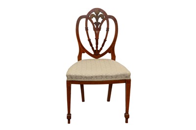 Lot 393 - PAINTED HEPPLEWHITE STYLE SINGLE CHAIR
