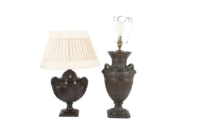 Lot 586 - A CLASSICAL STYLE BRONZE TABLE LAMP