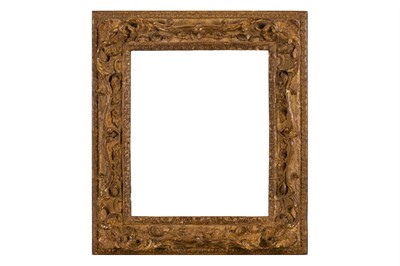 Lot 211 - AN ENGLISH 18TH TH CENTURY CARVED, PIERCED, SWEPT AND GILDED FRAME